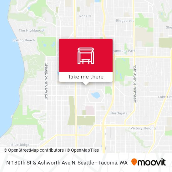 N 130th St & Ashworth Ave N map