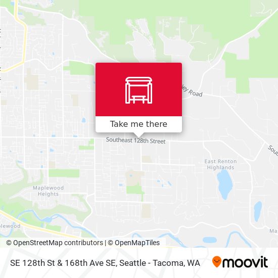 SE 128th St & 168th Ave SE map