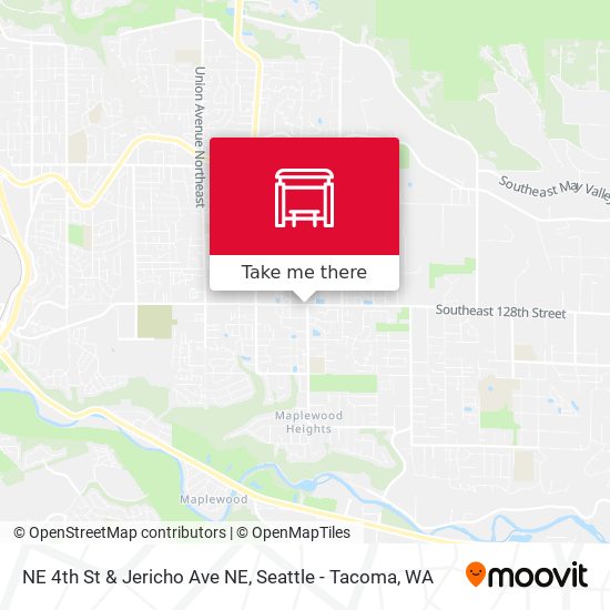 NE 4th St & Jericho Ave NE map