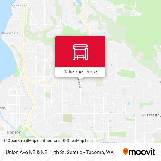Mapa de Union Ave NE & NE 11th St