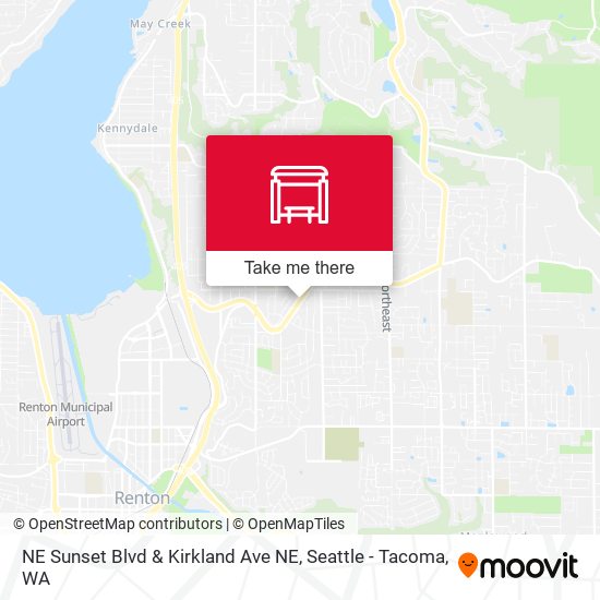 Mapa de NE Sunset Blvd & Kirkland Ave NE