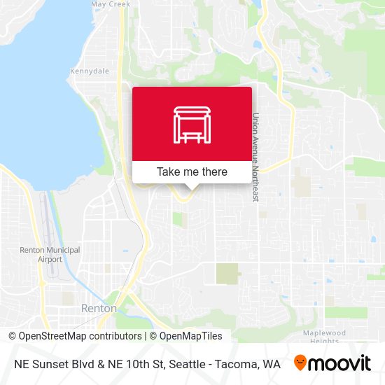 Mapa de NE Sunset Blvd & NE 10th St