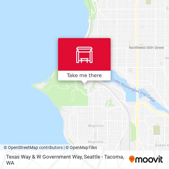 Texas Way & W Government Way map