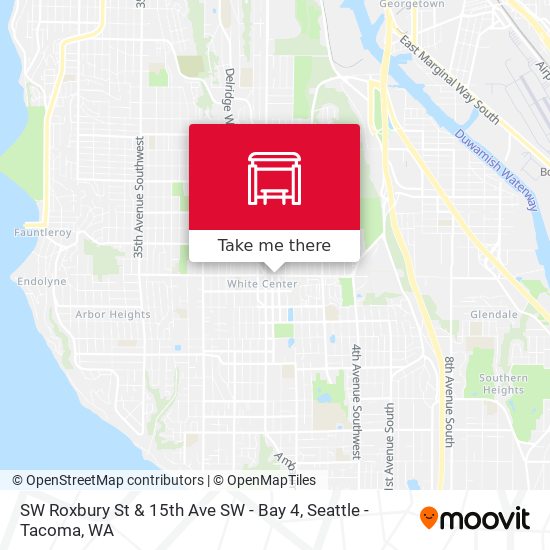 SW Roxbury St & 15th Ave SW - Bay 4 map