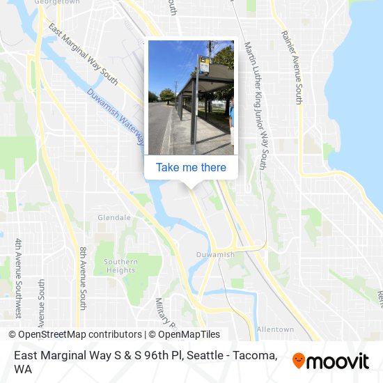East Marginal Way S & S 96th Pl map