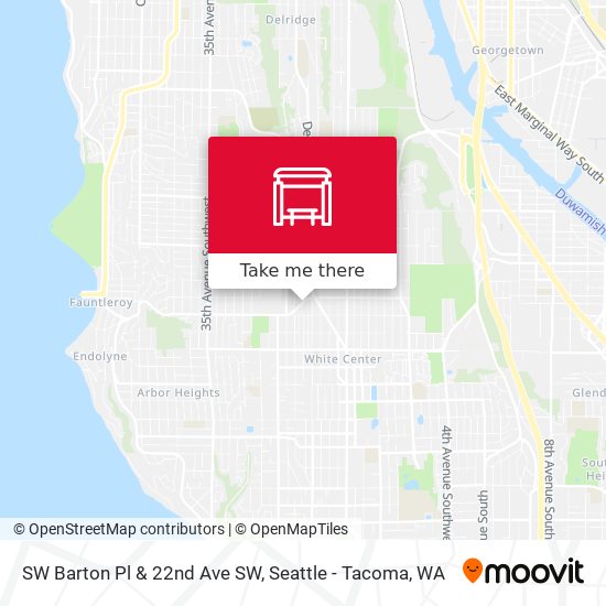 SW Barton Pl & 22nd Ave SW map