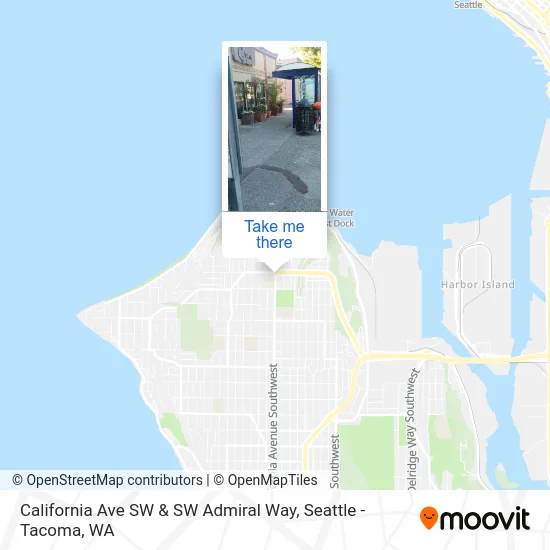 California Ave SW & SW Admiral Way map