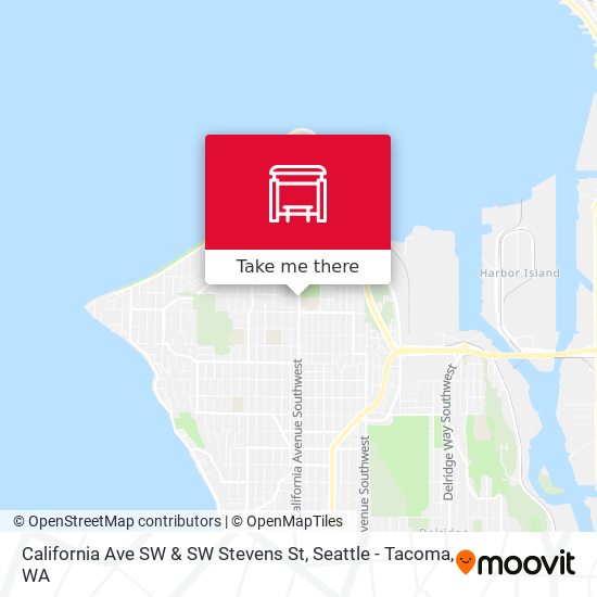 California Ave SW & SW Stevens St map