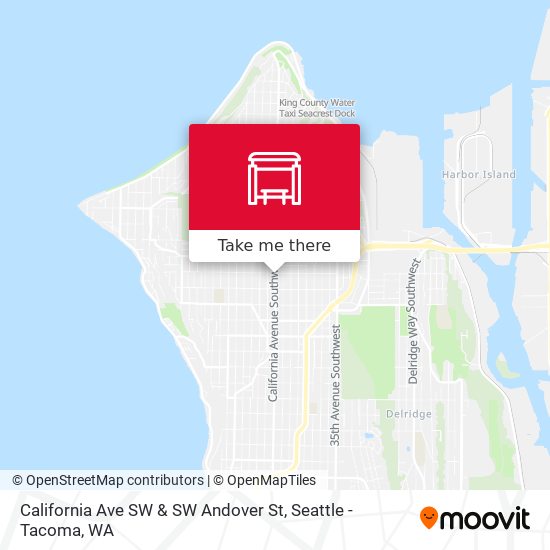 California Ave SW & SW Andover St map