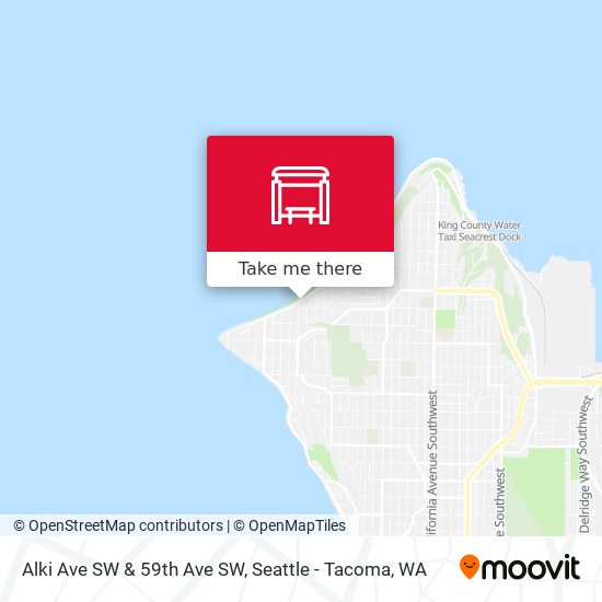 Alki Ave SW & 59th Ave SW map