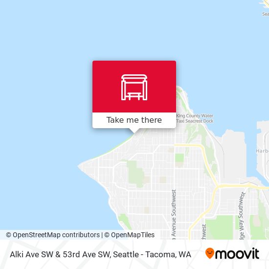 Alki Ave SW & 53rd Ave SW map