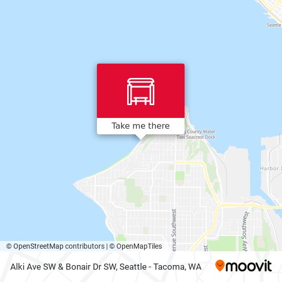 Alki Ave SW & Bonair Dr SW map