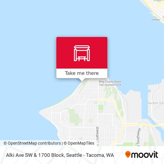 Alki Ave SW & 1700 Block map