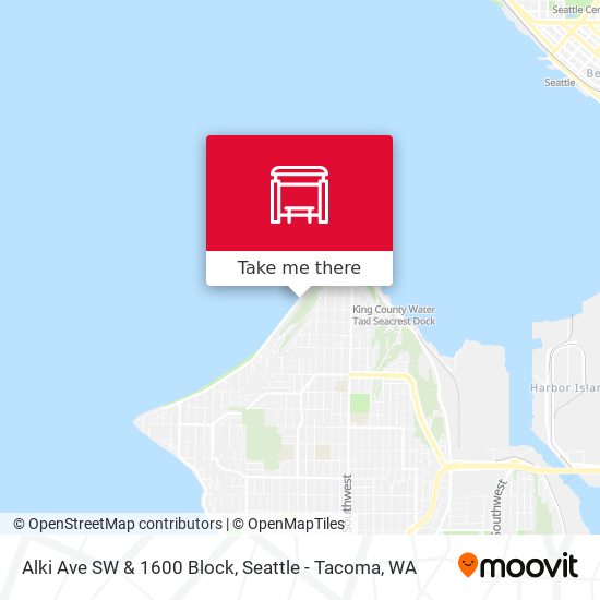 Alki Ave SW & 1600 Block map