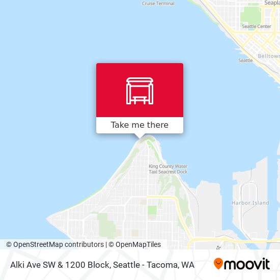 Mapa de Alki Ave SW & 1200 Block