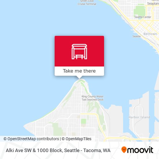 Mapa de Alki Ave SW & 1000 Block