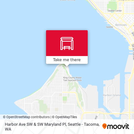 Harbor Ave SW & SW Maryland Pl map