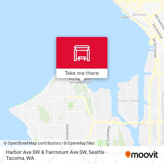 Harbor Ave SW & Fairmount Ave SW map