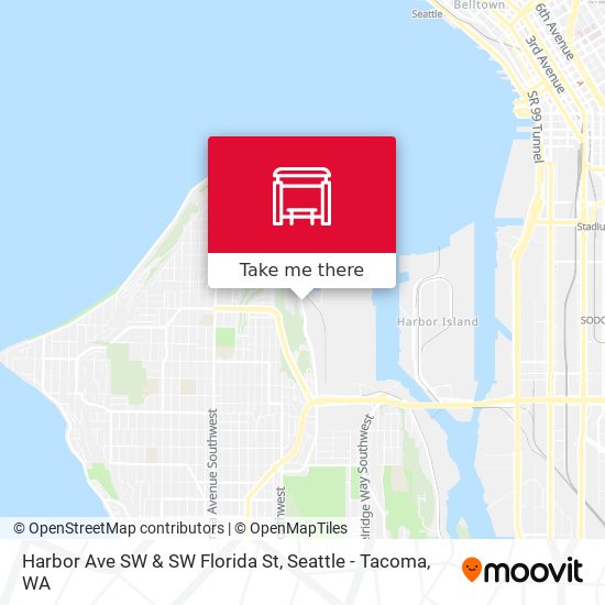 Harbor Ave SW & SW Florida St map
