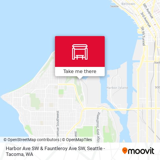 Harbor Ave SW & Fauntleroy Ave SW map