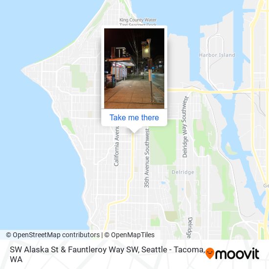SW Alaska St & Fauntleroy Way SW map
