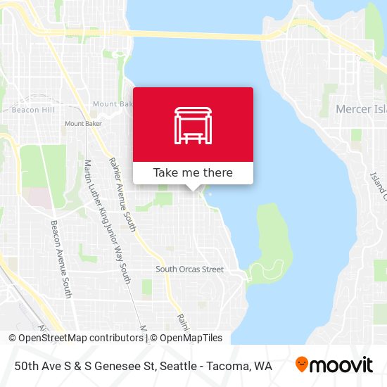 50th Ave S & S Genesee St map
