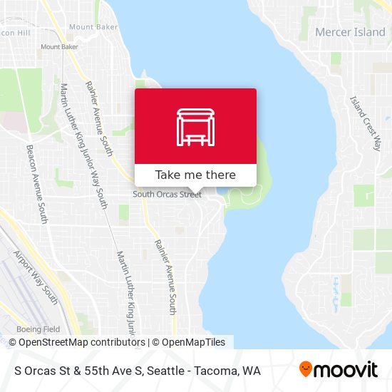 S Orcas St & 55th Ave S map