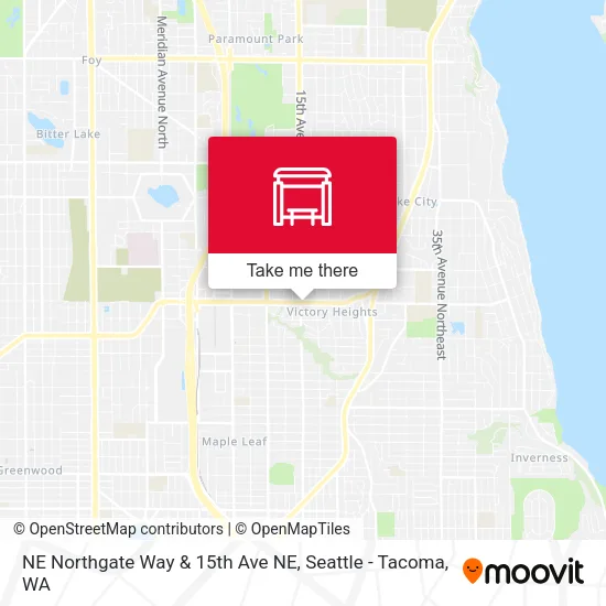 NE Northgate Way & 15th Ave NE map
