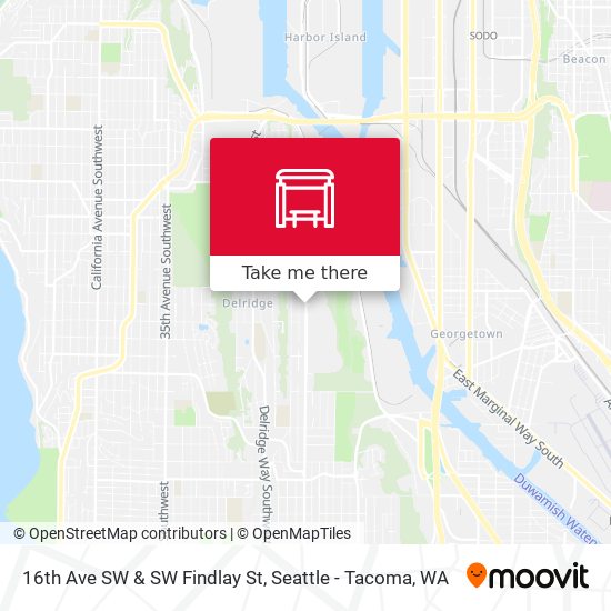 16th Ave SW & SW Findlay St map