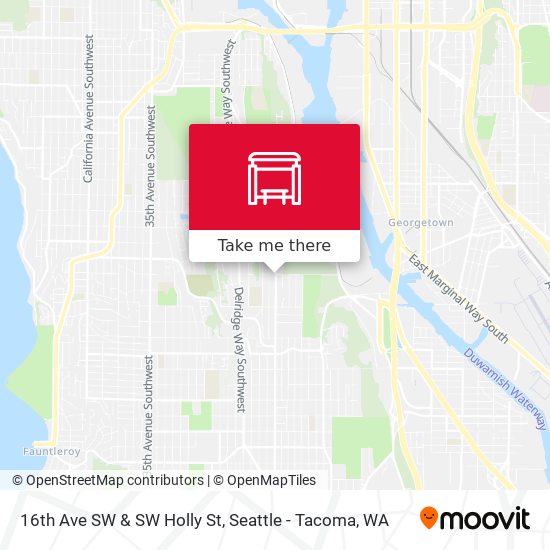 16th Ave SW & SW Holly St map