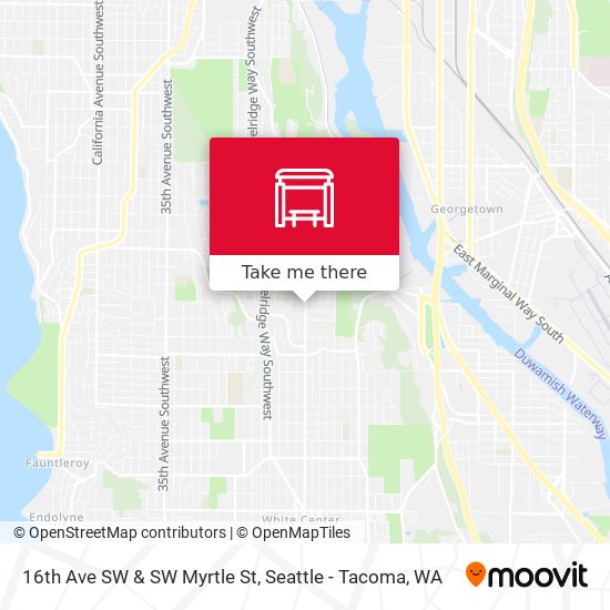 16th Ave SW & SW Myrtle St map