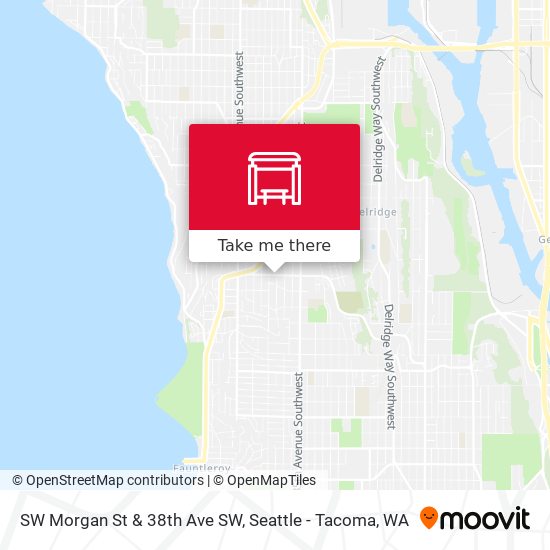 SW Morgan St & 38th Ave SW map