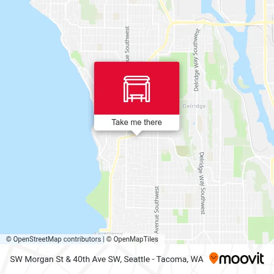 SW Morgan St & 40th Ave SW map