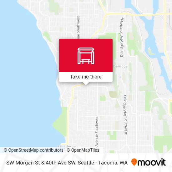 SW Morgan St & 40th Ave SW map