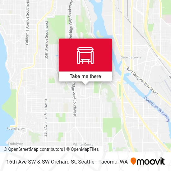16th Ave SW & SW Orchard St map