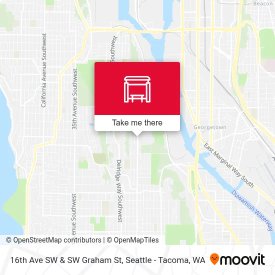 16th Ave SW & SW Graham St map