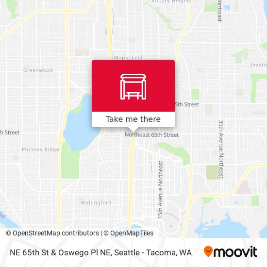 NE 65th St & Oswego Pl NE map