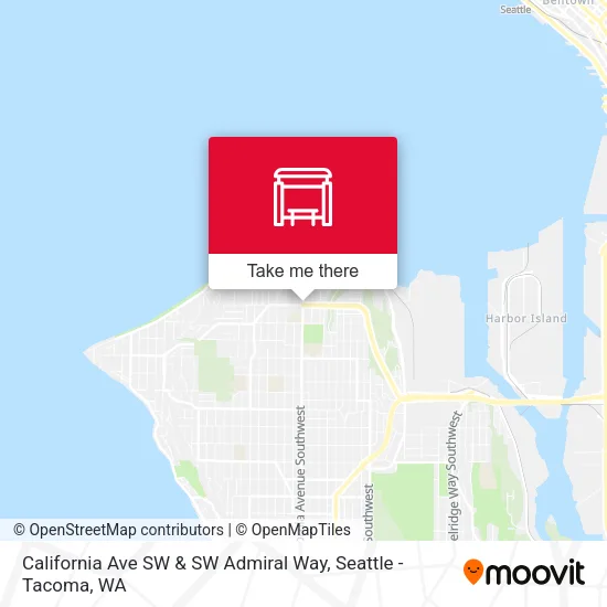 California Ave SW & SW Admiral Way map