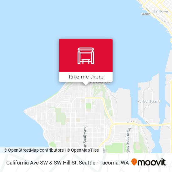California Ave SW & SW Hill St map