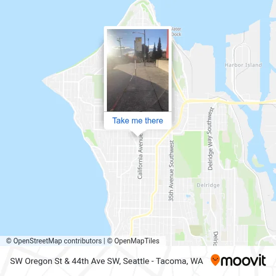 SW Oregon St & 44th Ave SW map