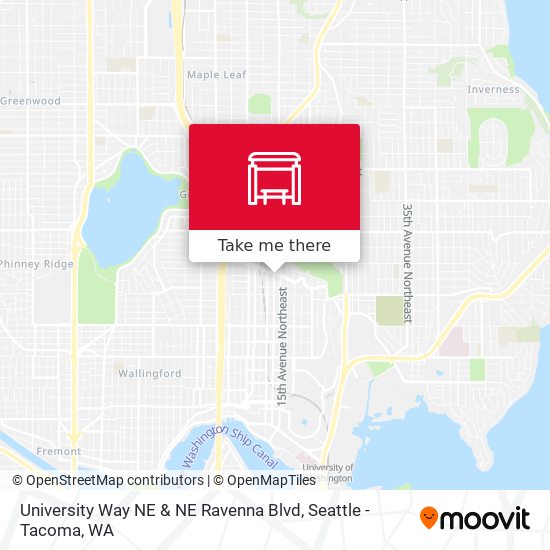 University Way NE & NE Ravenna Blvd map