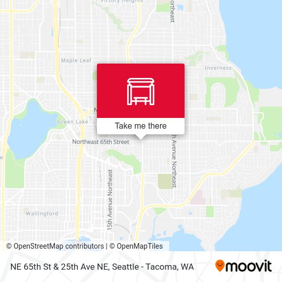 NE 65th St & 25th Ave NE map