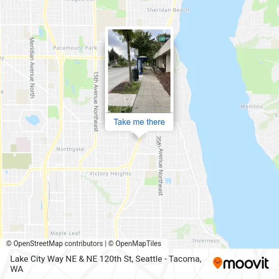 Lake City Way NE & NE 120th St map
