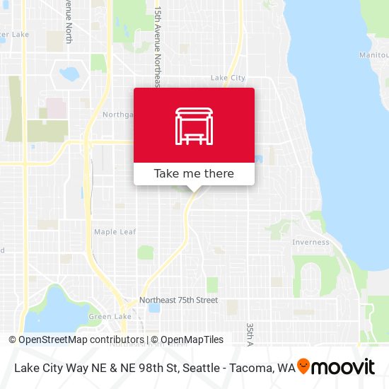 Lake City Way NE & NE 98th St map