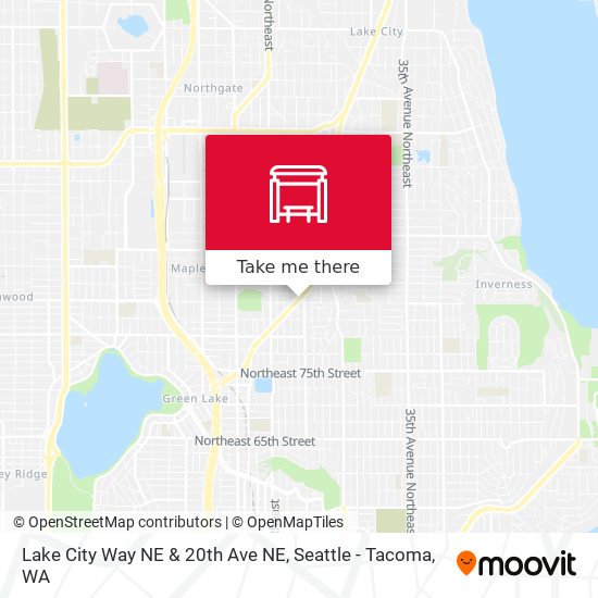 Lake City Way NE & 20th Ave NE map