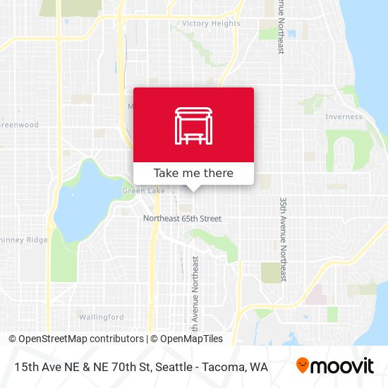 15th Ave NE & NE 70th St map