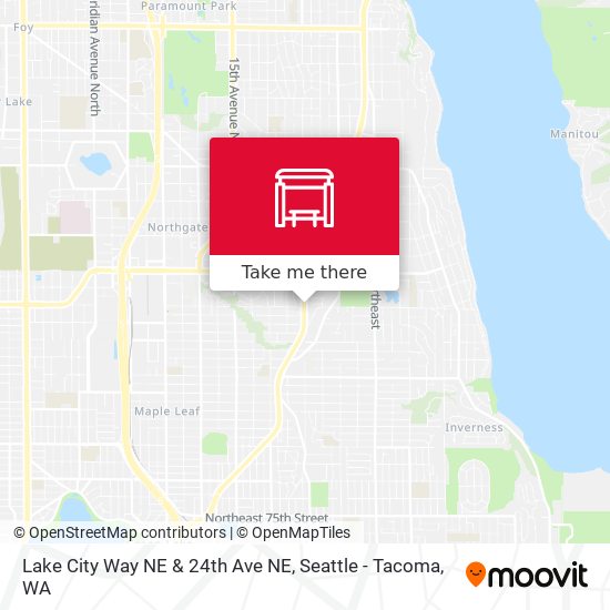 Lake City Way NE & 24th Ave NE map
