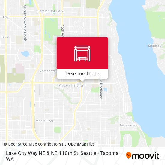 Lake City Way NE & NE 110th St map