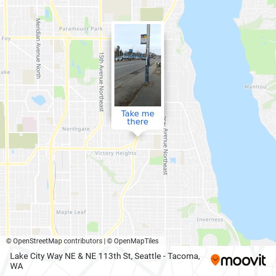 Lake City Way NE & NE 113th St map