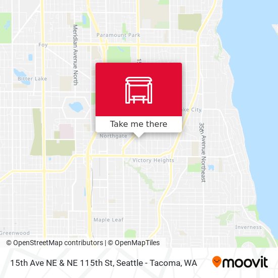 15th Ave NE & NE 115th St map